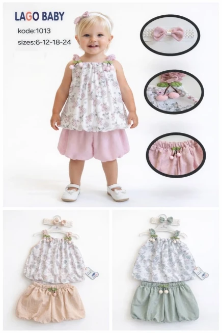 6-24 MONTH Girl SHORT SET WITH BLOUSE
