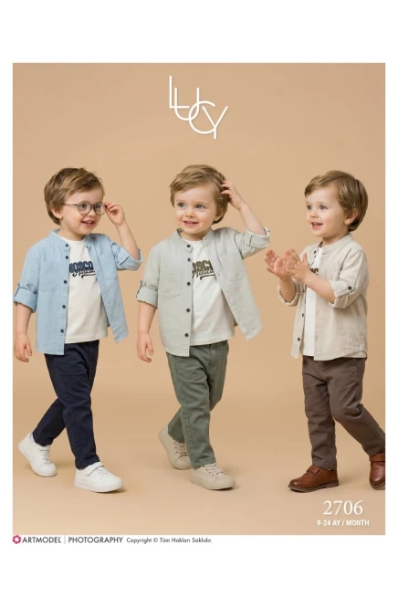 9-24 شهر صبي بدله قميص مع سروال