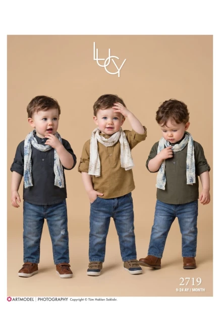 9-24 شهر صبي بدله قميص مع سروال