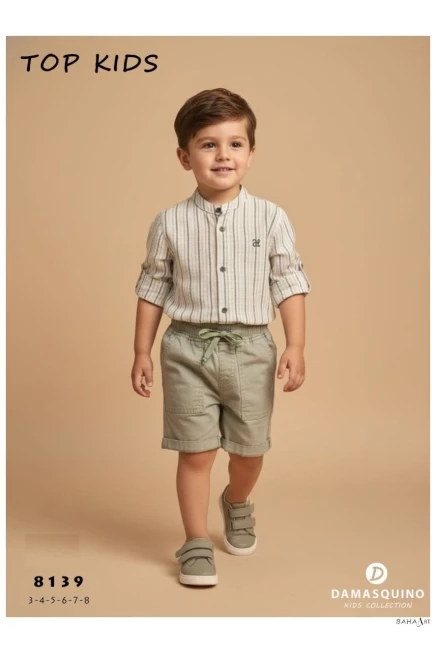 3-8 سنة صبي بدله قميص مع شورت