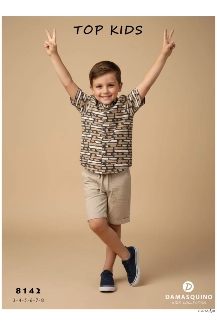 3-8 سنة صبي بدله قميص مع شورت