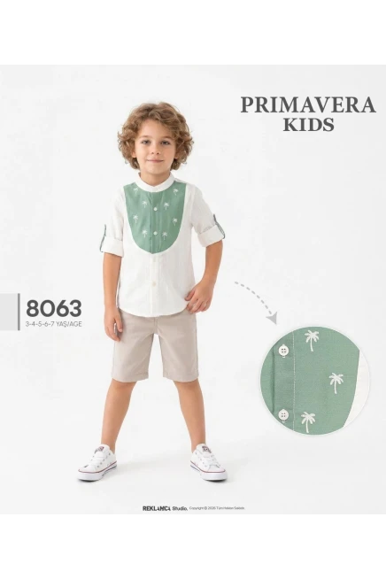 3-7 سنة صبي بدله قميص مع شورت