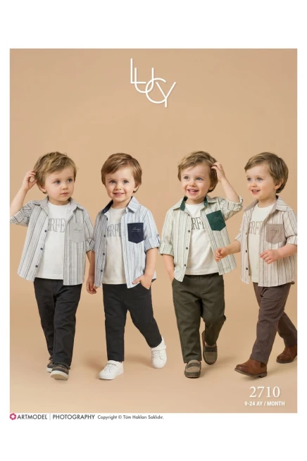 9-24 شهر صبي بدله قميص مع سروال