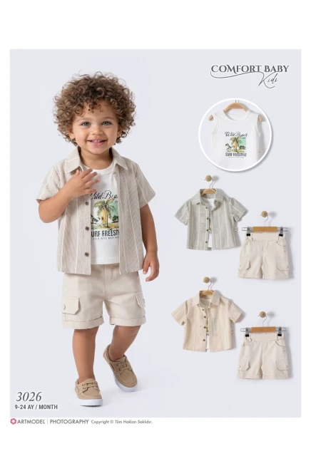 9-24 месяц мальчик Рубашка шорты костюм