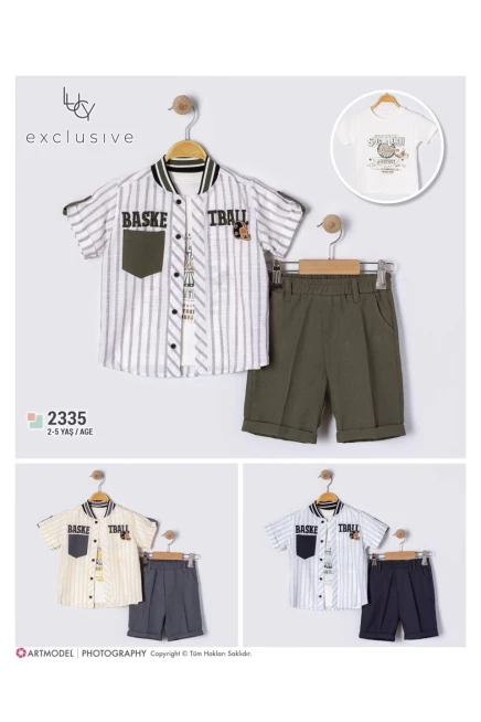 2-5 سنة صبي بدله قميص مع شورت