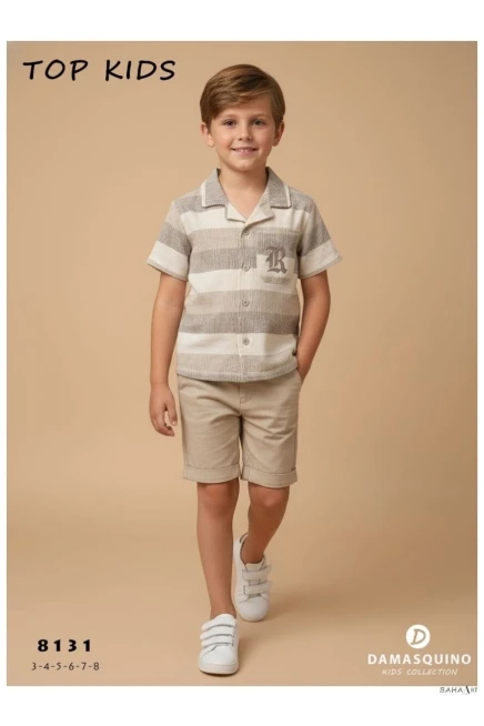 3-8 سنة صبي بدله قميص مع شورت
