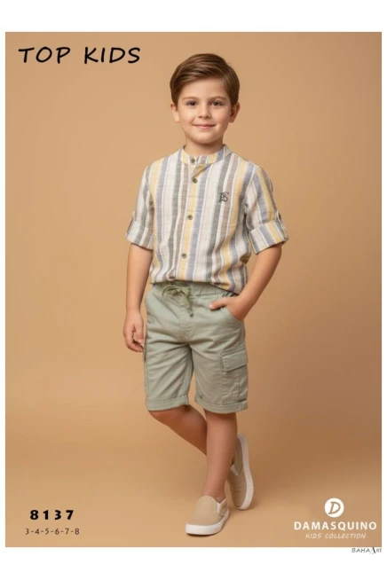 3-8 سنة صبي بدله قميص مع شورت