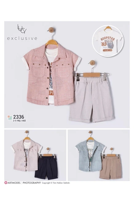 2-5 سنة صبي بدله قميص مع شورت