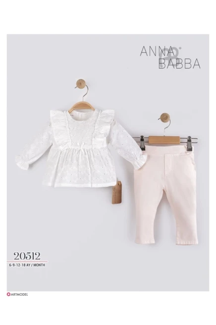 6-18 شهر فتاة طقم سروال مع بلوزة