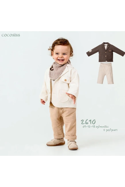 9-24 شهر صبي بدله ستره مع سروال