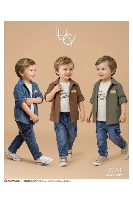 9-24 شهر صبي بدله قميص مع سروال