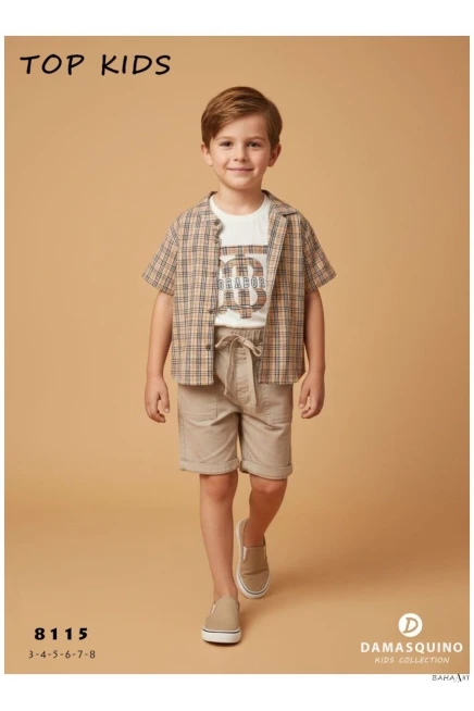 3-8 سنة صبي بدله قميص مع شورت