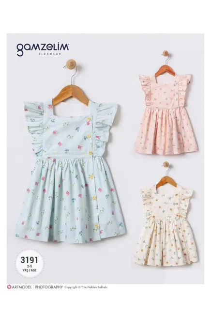 Yandan Düğmeli Empirme Elbise