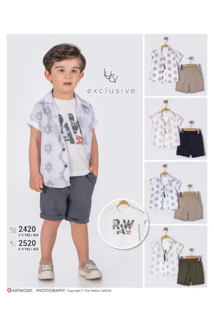 2-5 YEAR Boy SHORTS SET WITH SHIRT