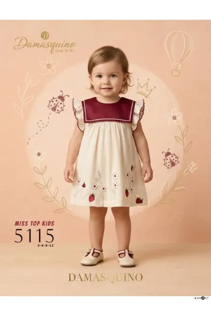 Yaka Detaylı Eteği Çiçekli Elbise