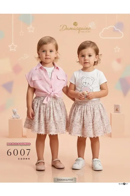 Gömlekli Tişörtlü Etekli Takım