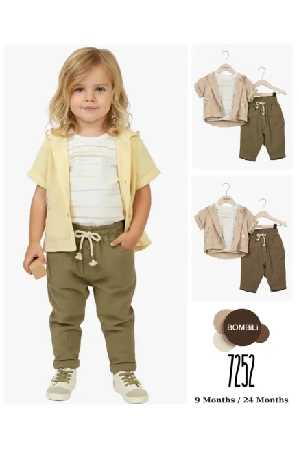 Gömlekli Tişörtlü Pantolon Takım