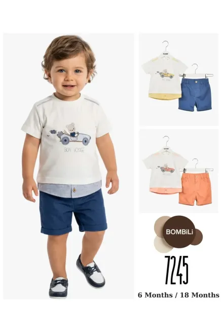 6-18 MONTH Boy SHORTS SET WITH T-SHIRT