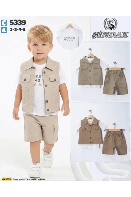 Ceketli Tişörtlü Şort Takım