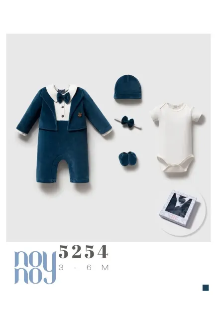 Tulumlu Badili Şapkalı Patikli Bebe Set