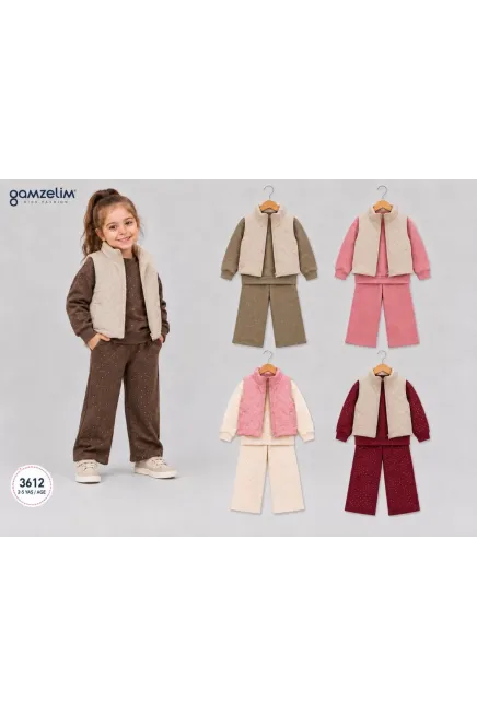 Yelekli Sweatshırtlu Pantolonlu Takım