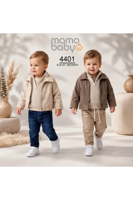 Ceketli Sweatshırtlu Pantolonlu Takım