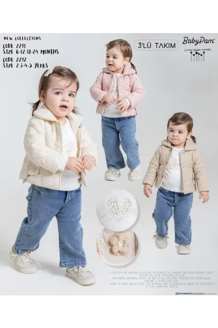 Ceketli Sweatshırtlu Pantolonlu Takım