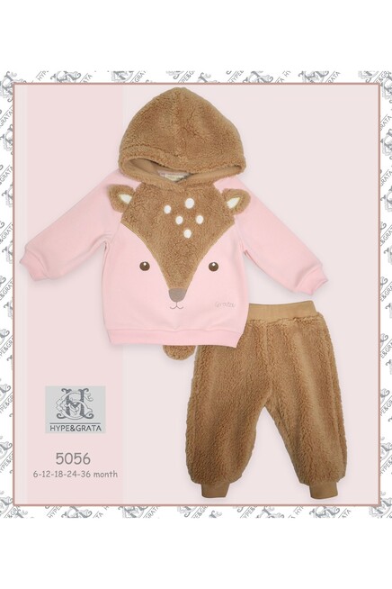 Peluş Kapüşonlu Eşofman Takim