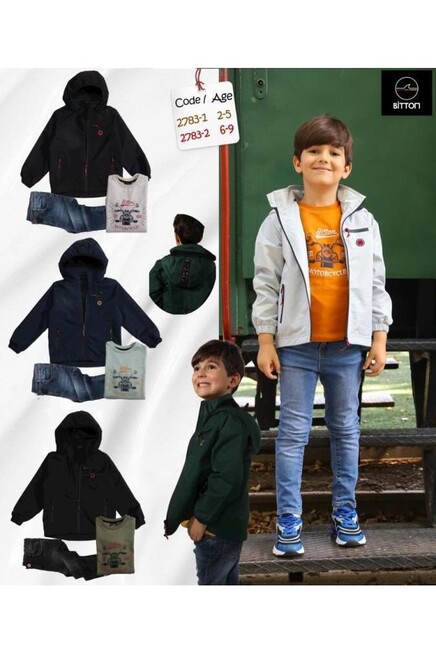 Baskili Sweatshirt Kot Pantolon Paraşüt Yağmurluk Takim