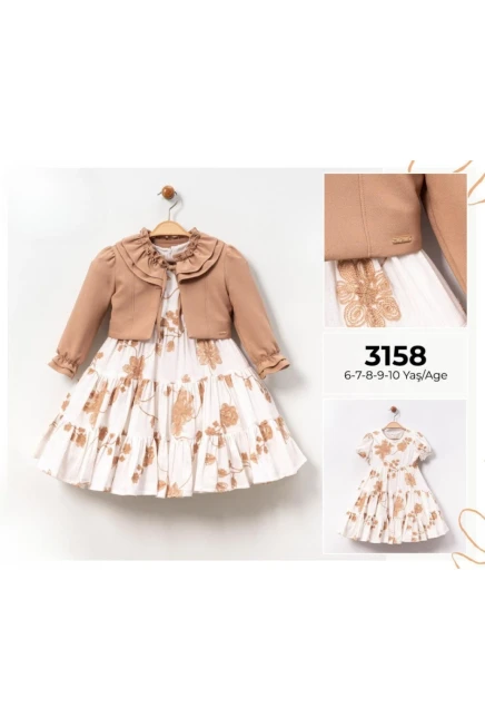 6-10 سنة فتاة فستان مع ستره