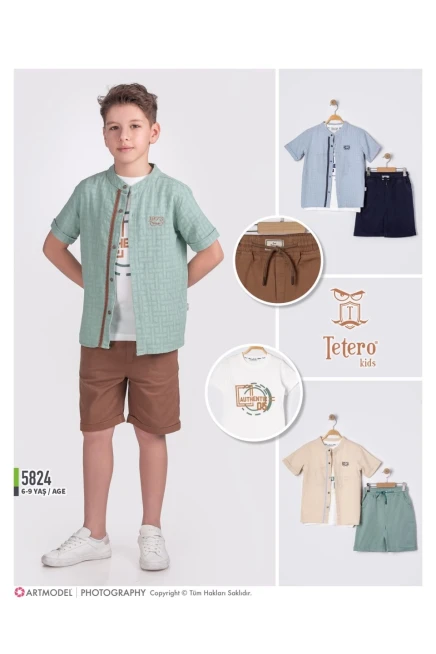 2-5 سنة صبي بدله قميص مع شورت