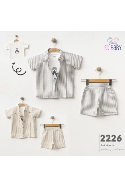 6-24 شهر صبي بدله قميص مع شورت