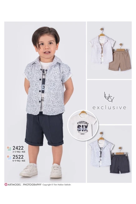 6-9 سنة صبي بدله قميص مع شورت