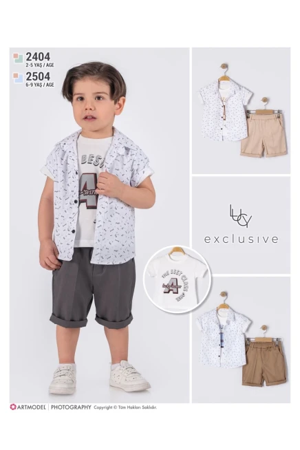 6-9 سنة صبي بدله قميص مع شورت