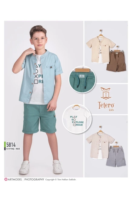 2-5 سنة صبي بدله قميص مع شورت