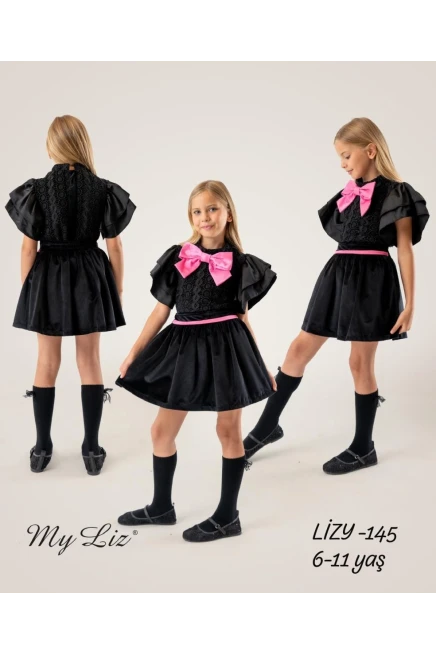 6-11 سنة فتاة بدله بلوزه مع تنوره