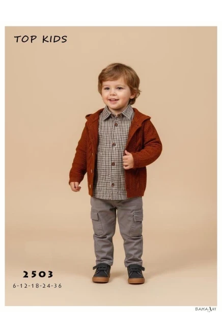 6-36 شهر صبي ستره كارديجان مع سروال