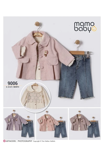 6-24 شهر فتاة بدله ستره مع سروال