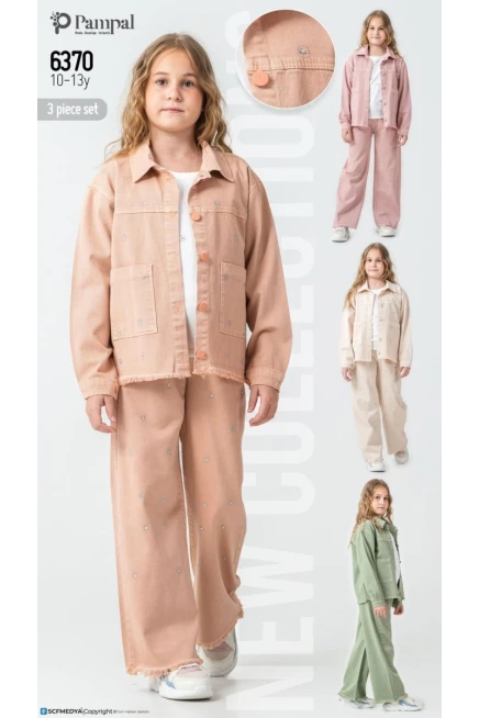 10-13 سنة فتاة بدله ستره مع سروال