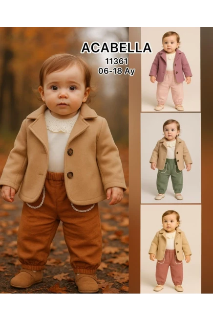 6-18 شهر فتاة بدله ستره مع سروال