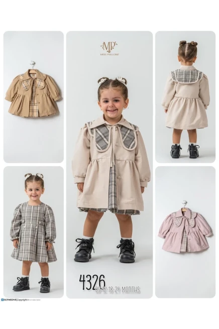 9-24 شهر فتاة فستان مع ستره