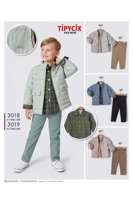 6-9 سنة صبي بدله ستره مع سروال