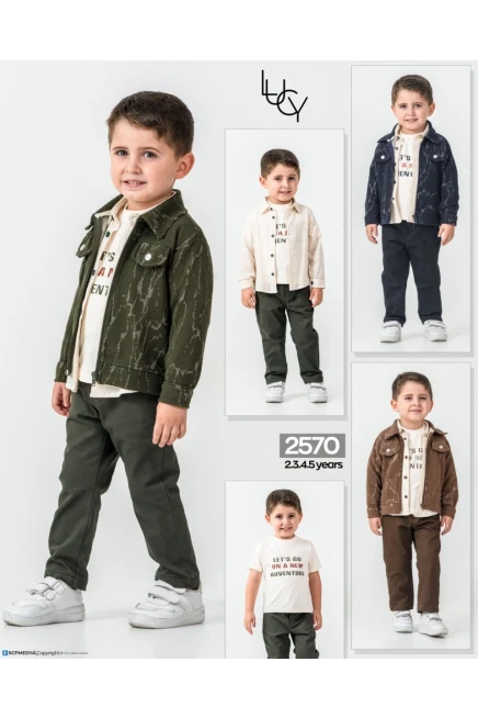 2-5 سنة صبي بدله ستره مع سروال