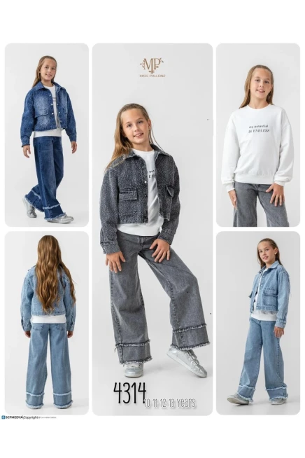 10-13 سنة فتاة بدله ستره مع سروال