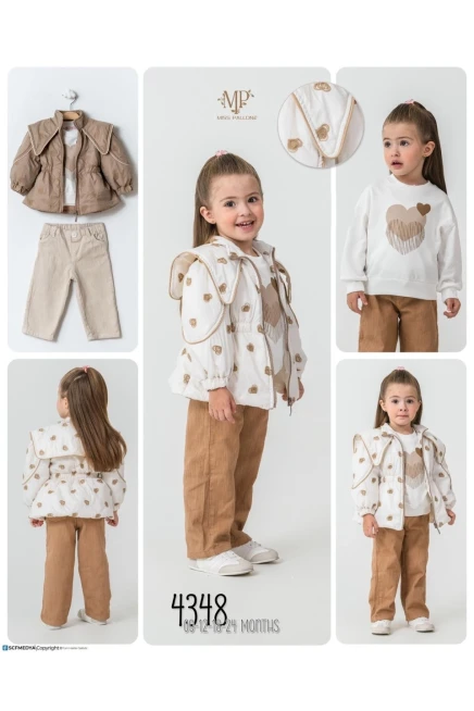 6-24 شهر فتاة بدله ستره مع سروال