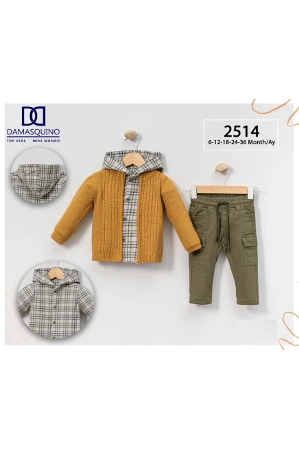 6-36 شهر صبي ستره كارديجان مع سروال