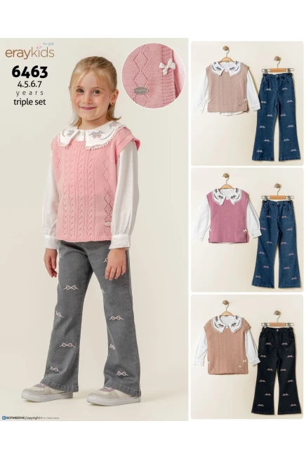 Süveterli Bluzlu Pantolonlu Takım