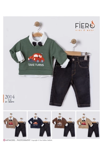 9-24 شهر صبي بدله تيشرت مع سروال