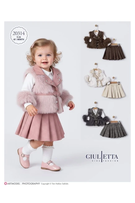 9-24 شهر فتاة طقم تنورة مع جيله