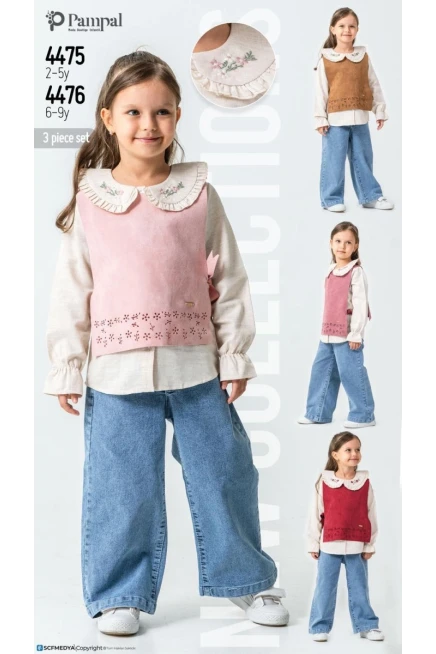 6-9 سنة فتاة بدله جيله مع سروال